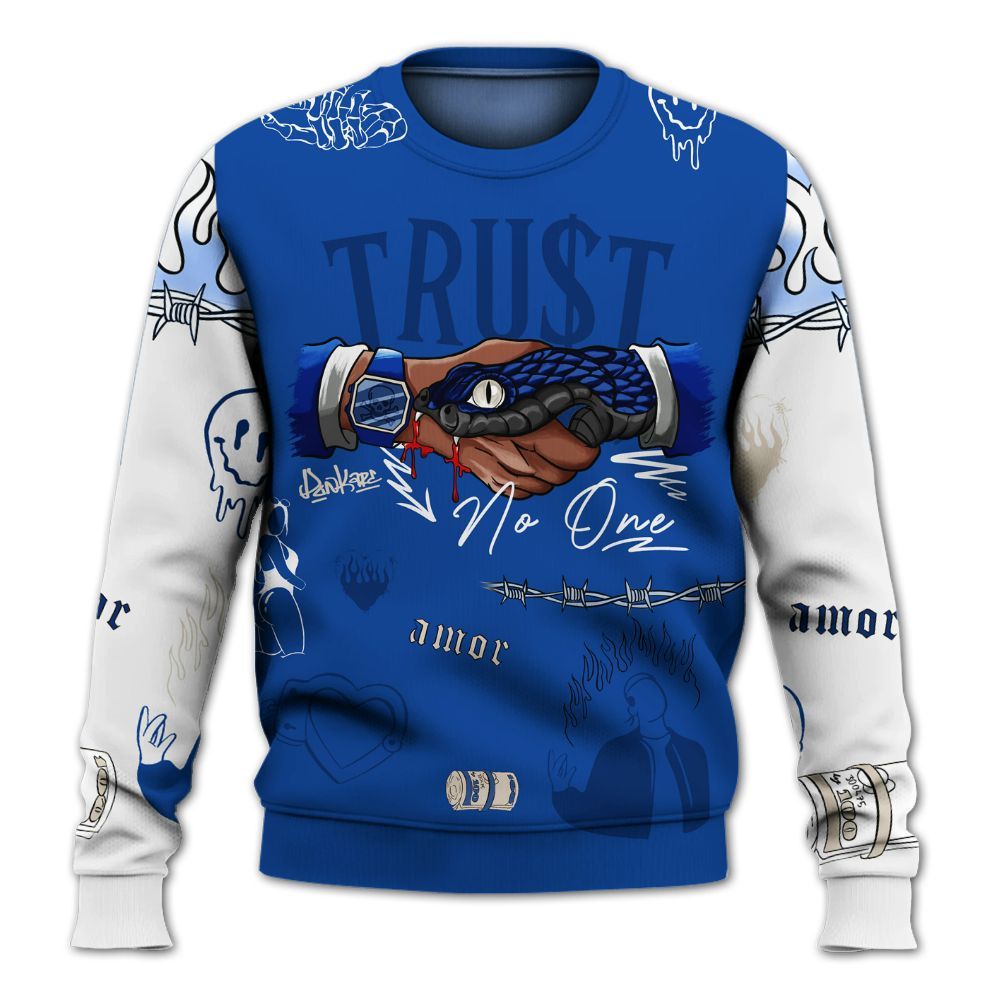 Sweatshirt To Match Low Game Royal 1s - Snake Trust No One All Over Print