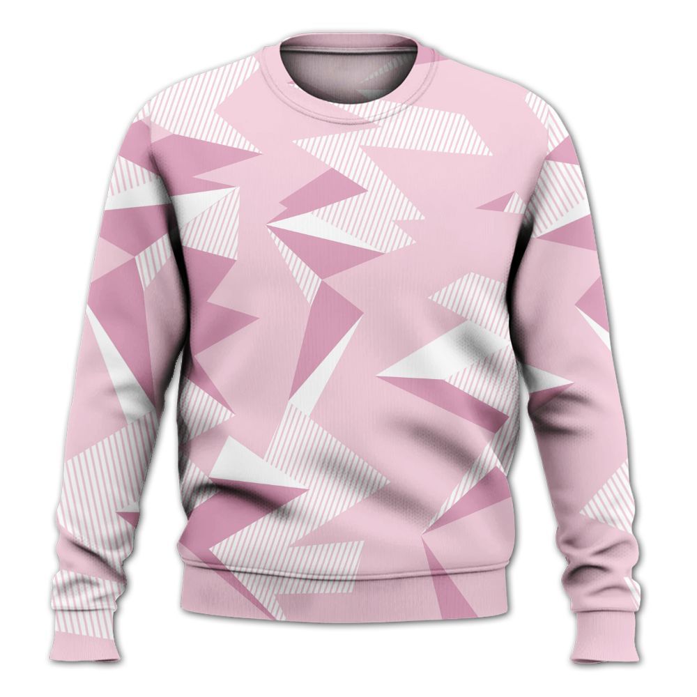 Sweatshirt To Match Orchid 4s - Geometric Camouflage Pattern All Over Print