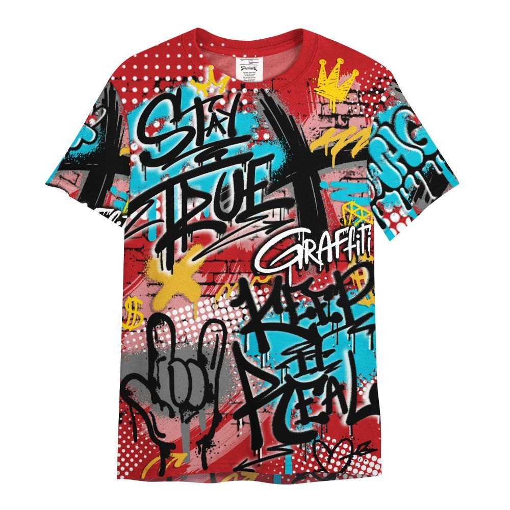 Shirt To Match Dunk Low Fruity Pebbles - True It Real Graffiti Streetwear All Over Print
