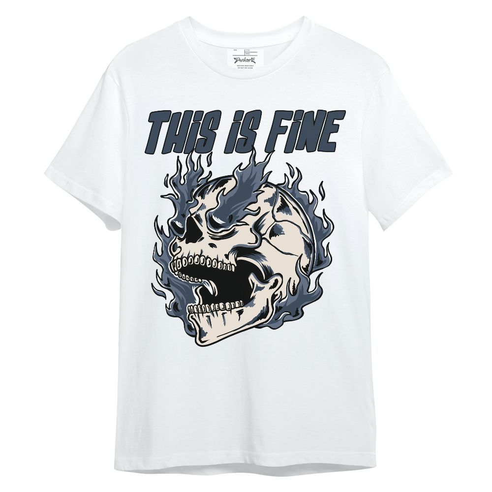 Shirt To Match Low Diffused Blue 11s - Blazing Skull Unisex Shirt