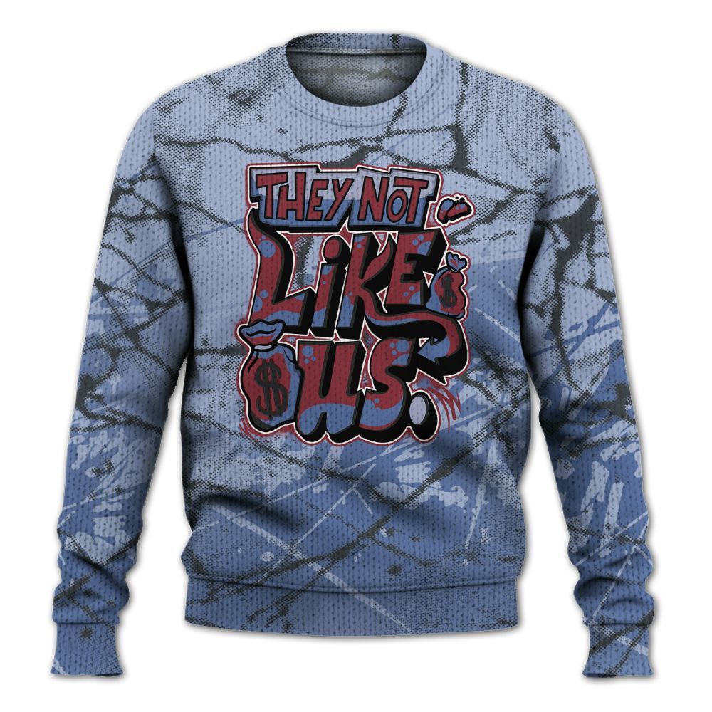 Knitted Sweater To Match Black Metallic 5s - Dislike Us Graphic