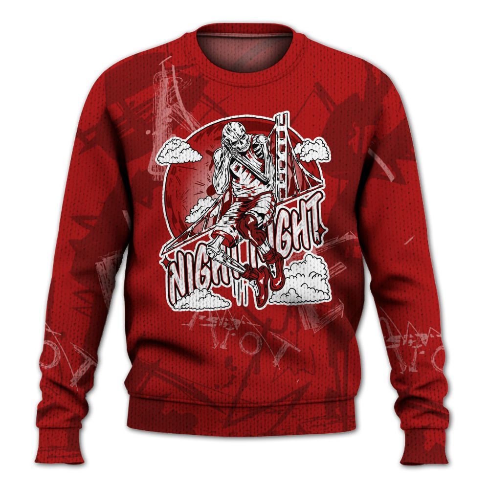 Knitted Sweater To Match Red Taxi 12s - Seeya Skeleton Messyz