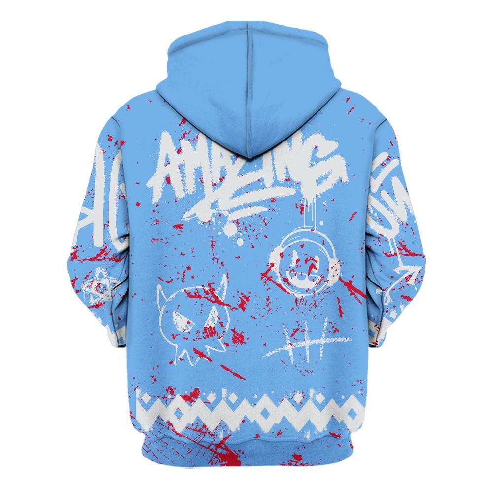 Hoodie To Match University Blue 6s - Friday Sneaker Crayon All Over Print