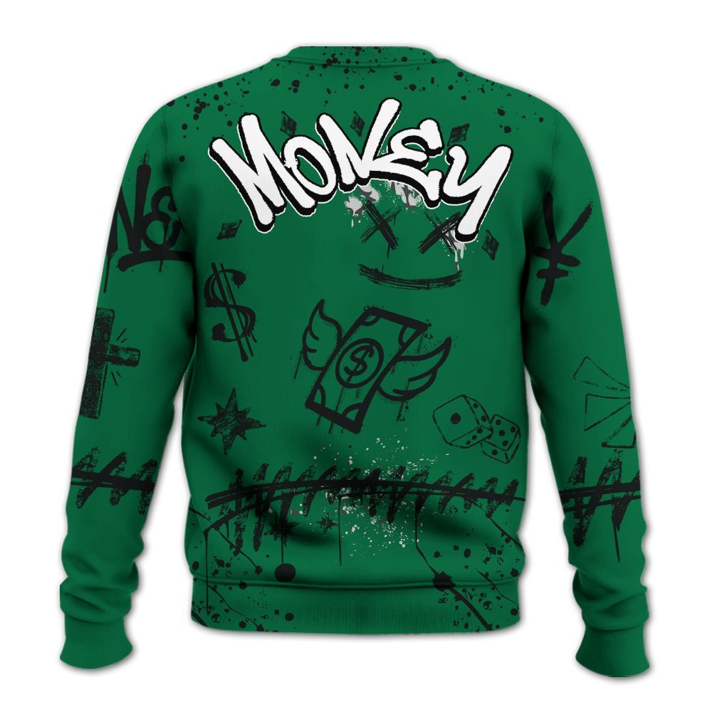 Sweatshirt To Match Pine Green 3s - Everybody Paid In Full Crayon All Over Print
