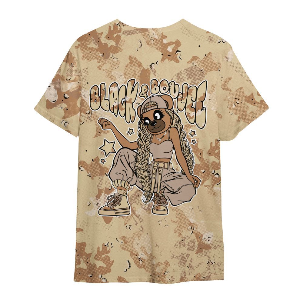 Shirt To Match Desert Camo 3s - Boujee Girls Bear Heart Grunge All Over Print