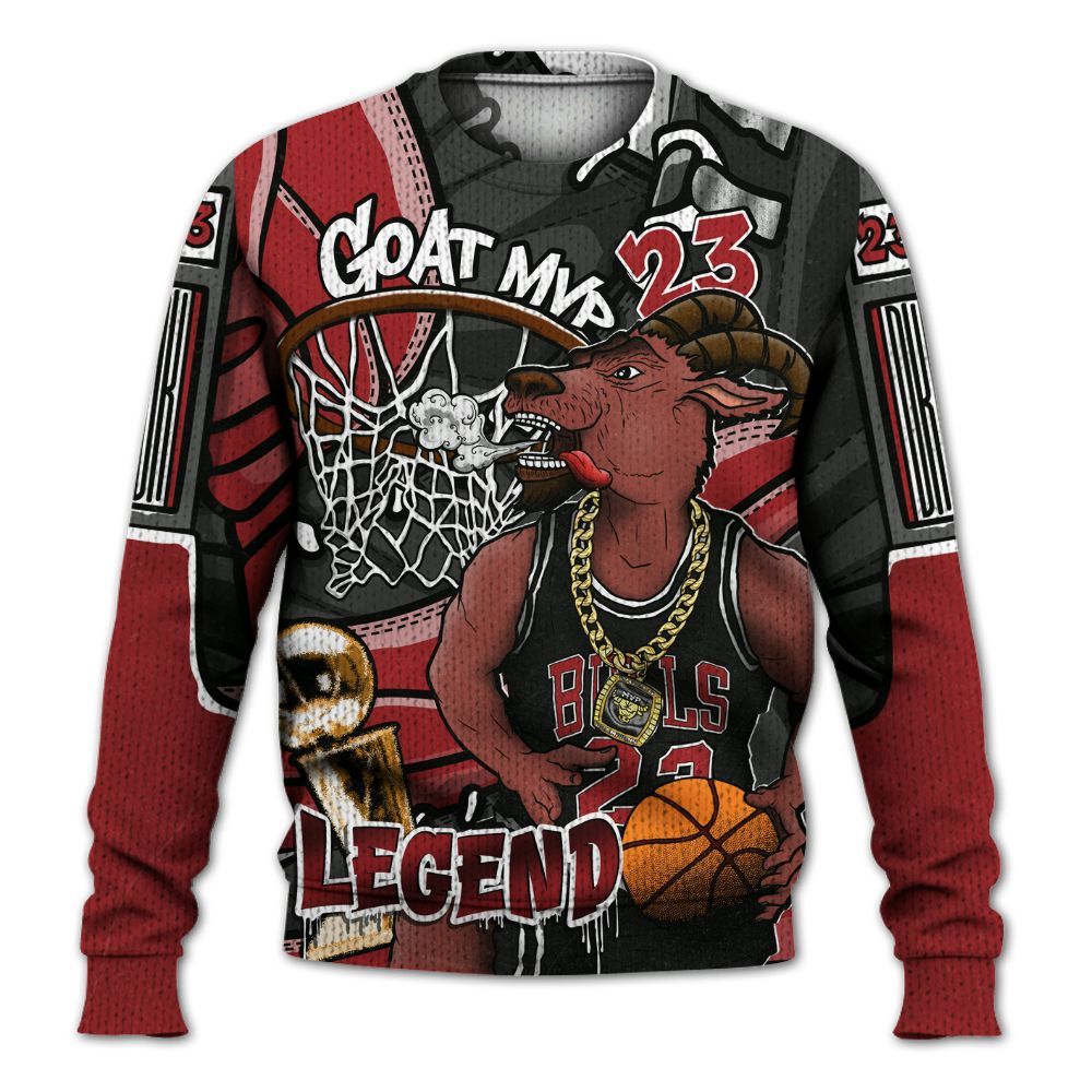 Sweater To Match Alternate Flu Game 12s - 23 Goat JD Graphic
