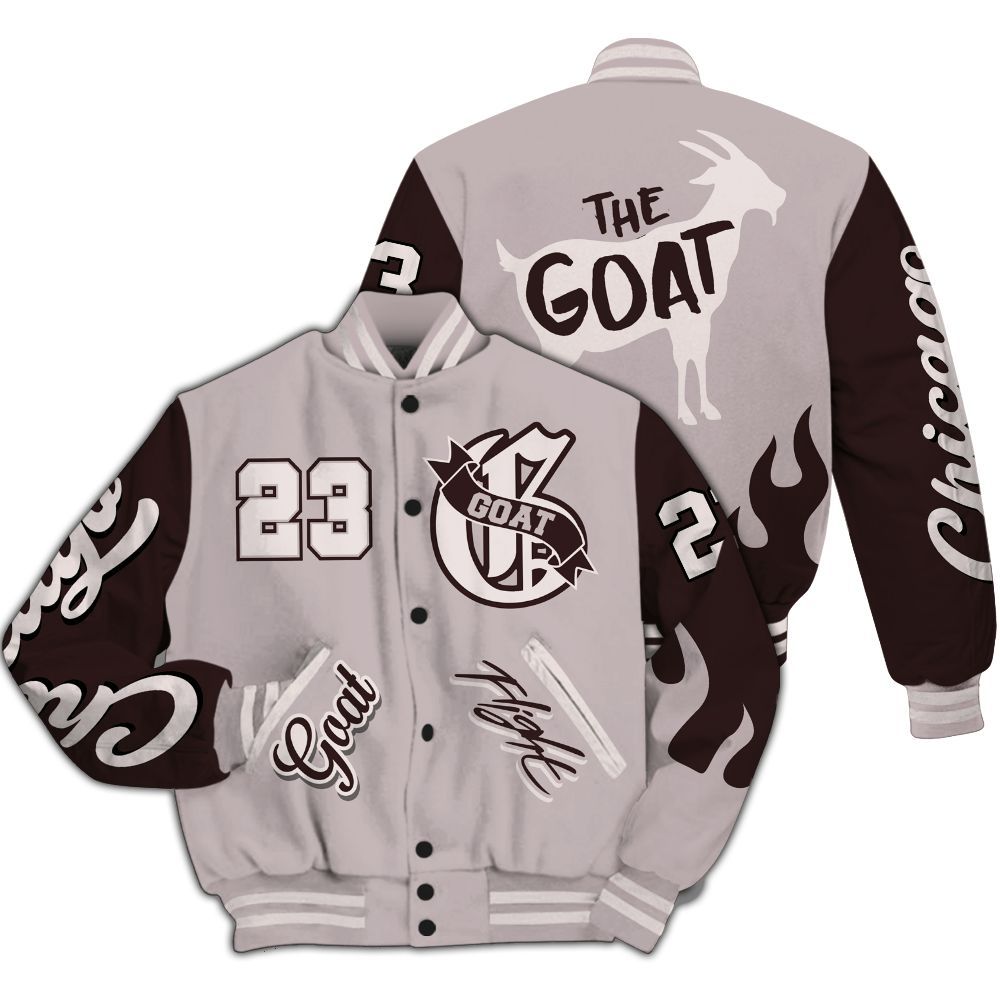 Varsity Jacket To Match AMM Air Smokey Mauve 6s - The G.O.A.T Streetwear All Over Print
