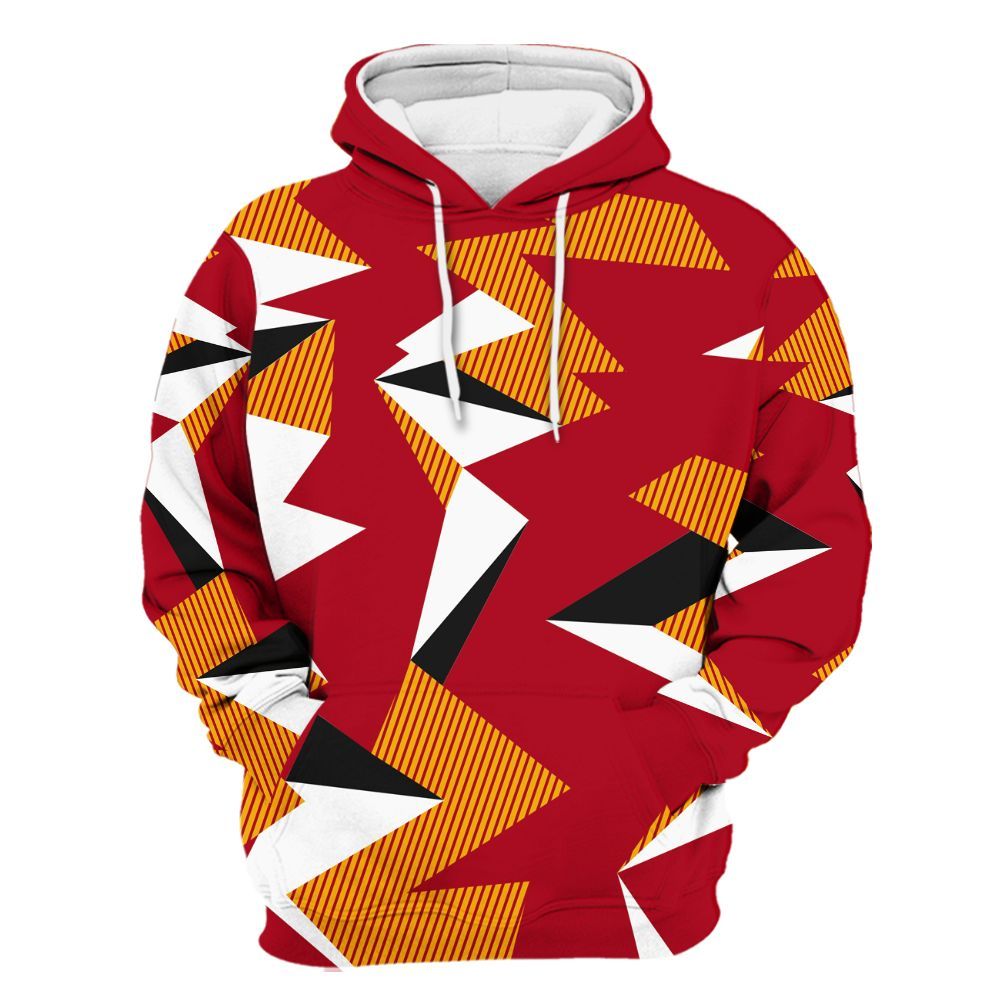 Hoodie To Match Cardinal 7s - Geometric Camouflage Pattern All Over Print