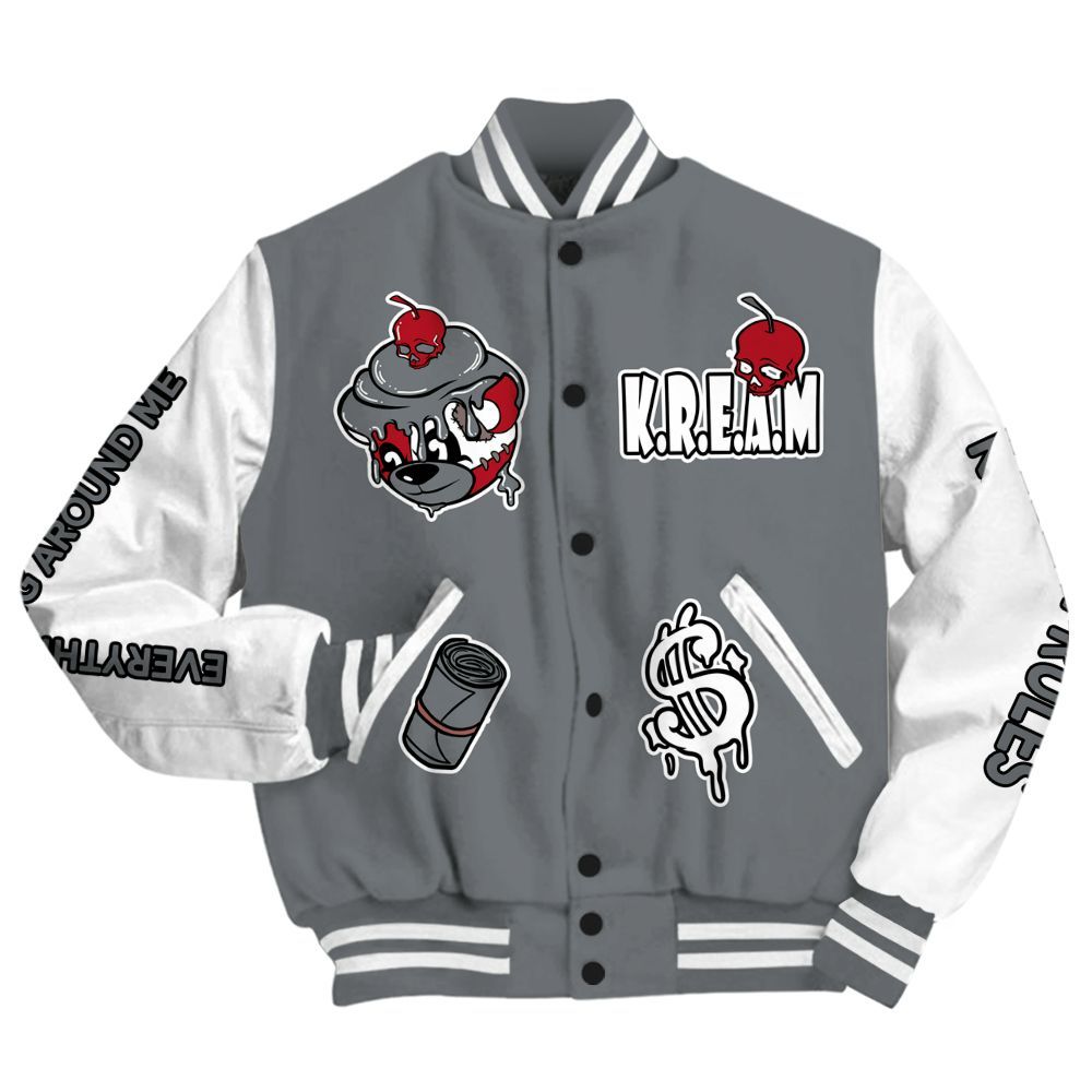 Varsity Jacket To Match Retro Fire Red 9s - Loot Bear All Over Print