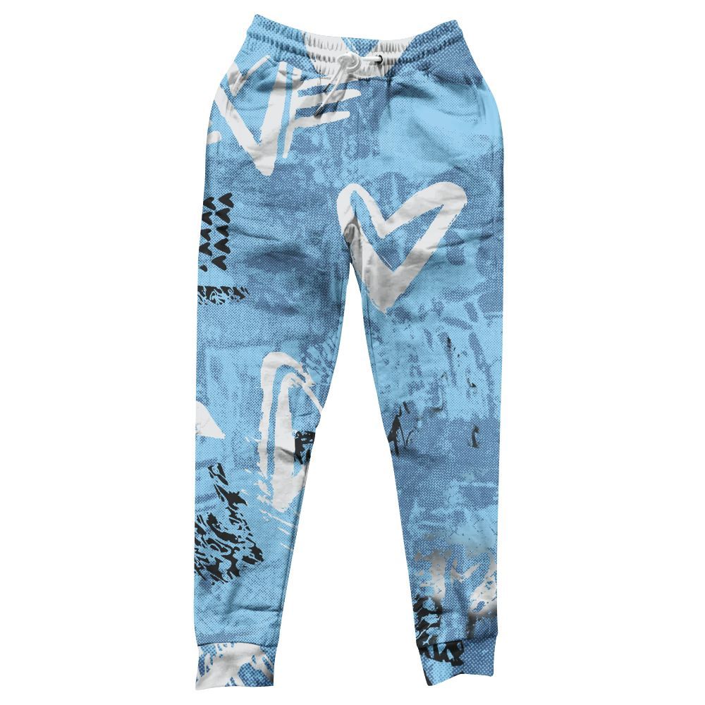Sweatpant To Match Legend Blue 11s - Heart Grunge All Over Print