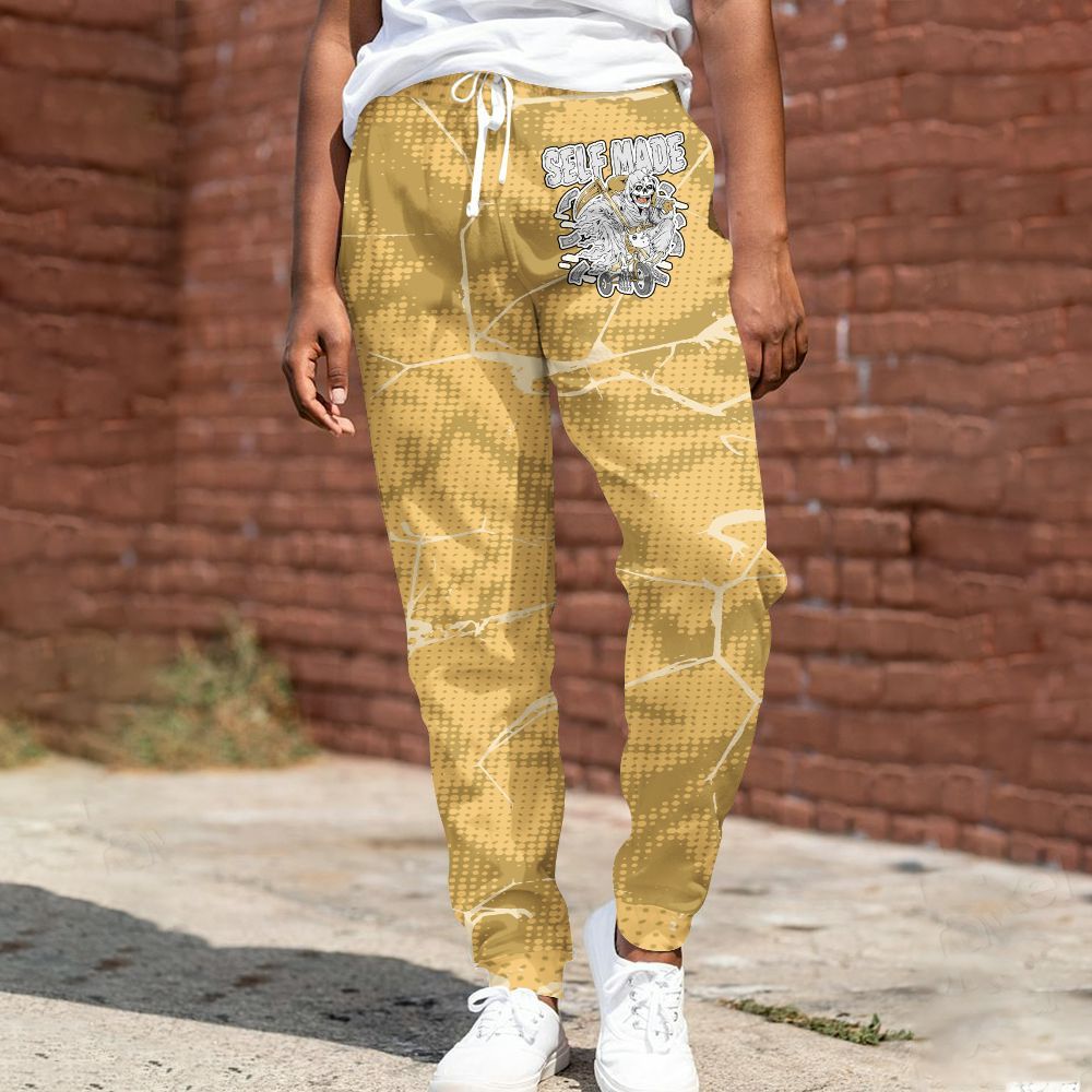 Sweatpant To Match Craft Paris 6s - Self Made Skeleton Crack All Over Print