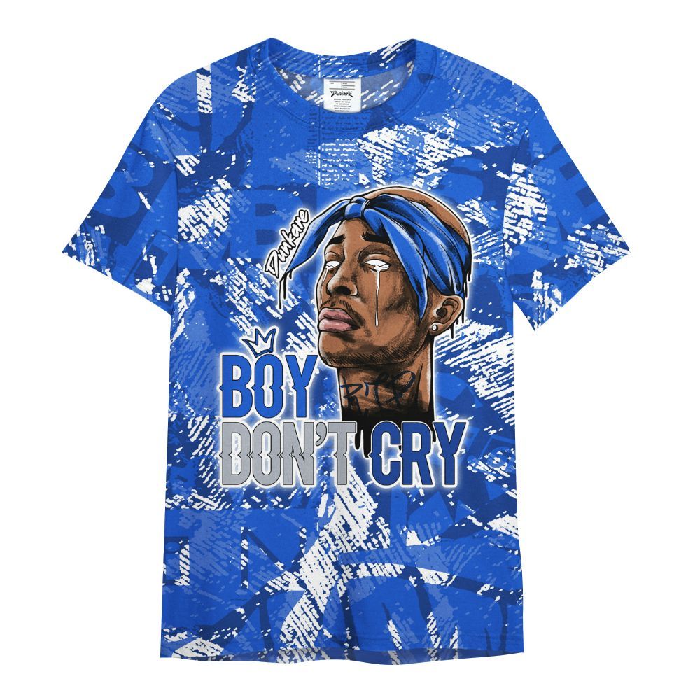 Shirt To Match Air Foamposite One Royal - Boiz Ain't Cry Unique Abstract All Over Print