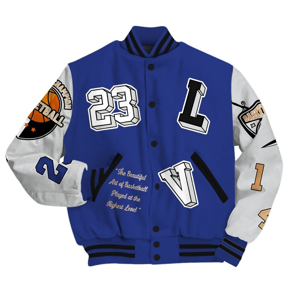 Varsity Jacket To Match JM Pro Black Concord - The GOAT Got Em All Over Print