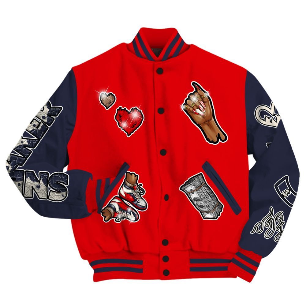 Varsity Jacket To Match Low OG Howard University 1s - Sneakerz Girlz All Over Print