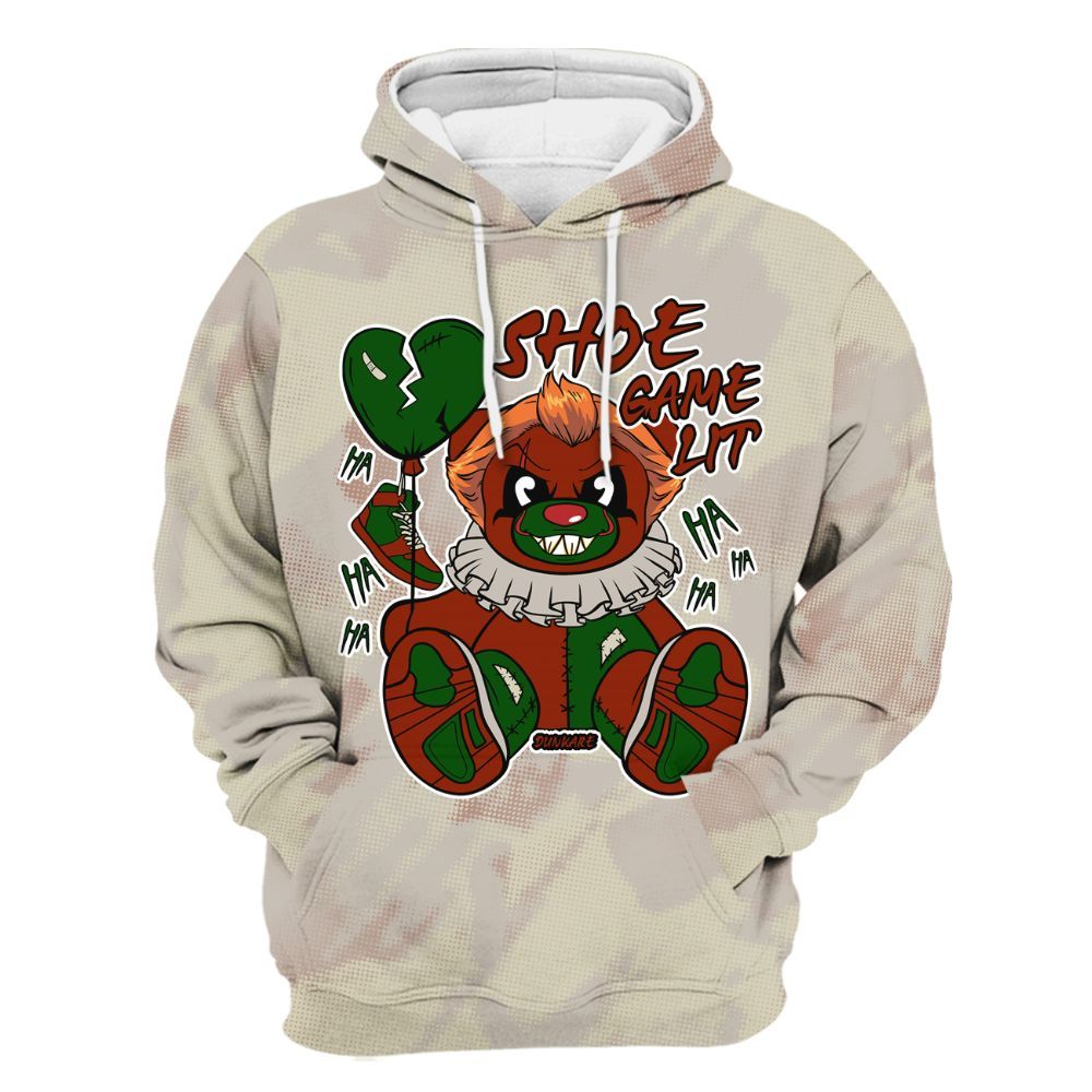 Hoodie To Match El Grito 5s - Shoe Game Bear Abstract Halftone All Over Print