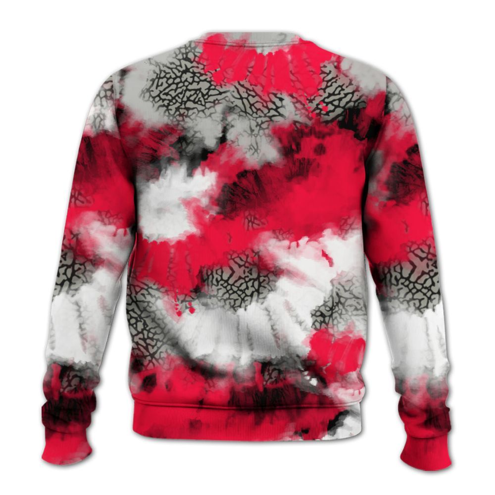 Sweatshirt To Match Retro Fire Red 3s - Tie Dye FK Around Find Out All Over Print