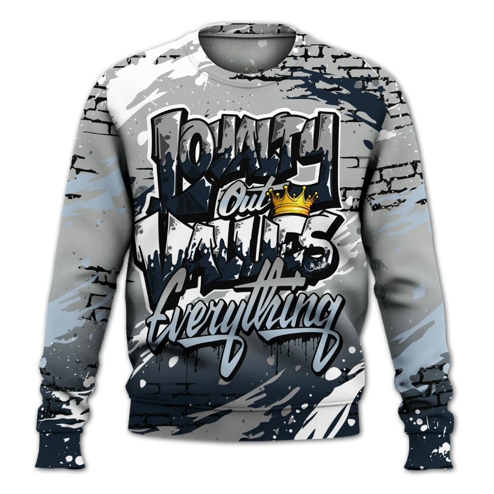 Sweatshirt To Match Retro Georgetown 6s - Values Of Loyalty Drip All Over Print