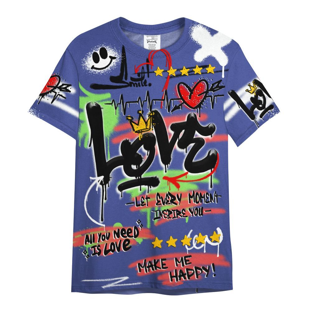 Shirt To Match KD 4 Nerf - Happy Love Beats Graffiti Streetwear All Over Print