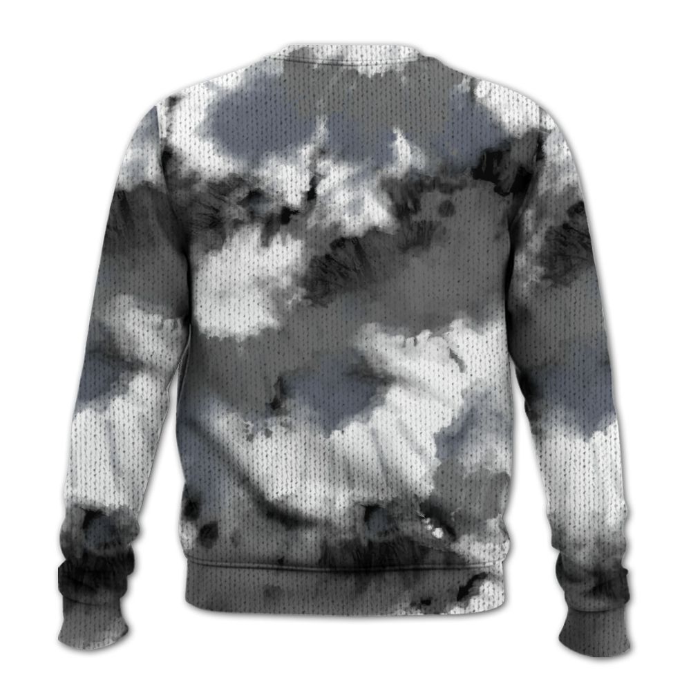 Knitted Sweater To Match Cool Grey 6s - Tie Dye FK Around Find Out