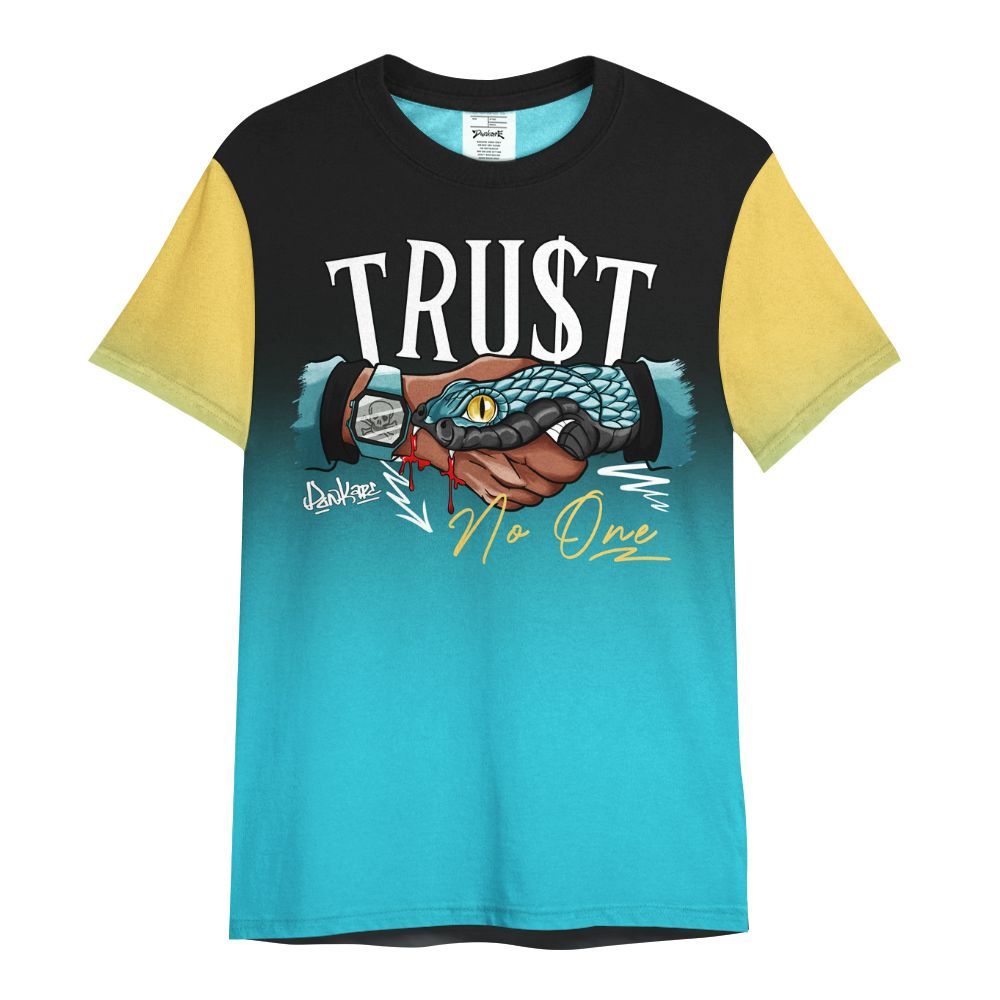 Shirt To Match Retro Gamma Blue 11s - Snake Trust No One Drip All Over Print