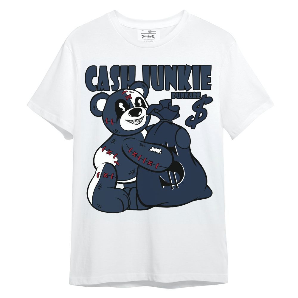 Shirt To Match White Midnight Navy 6s - Cashs Junkie Bear Unisex Shirt