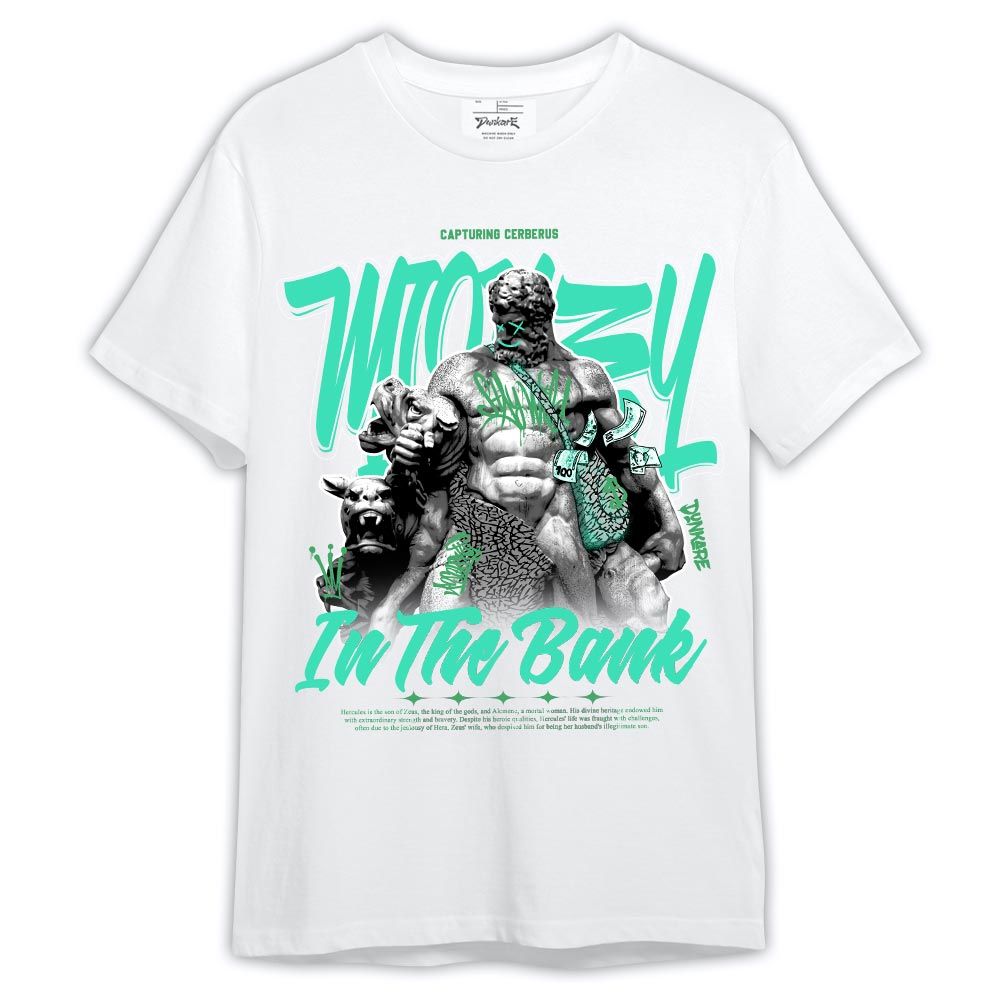 Shirt To Match Black Green Glow 3s - Graphic Money In The Bank Shirt Green Glow 3s Outfit