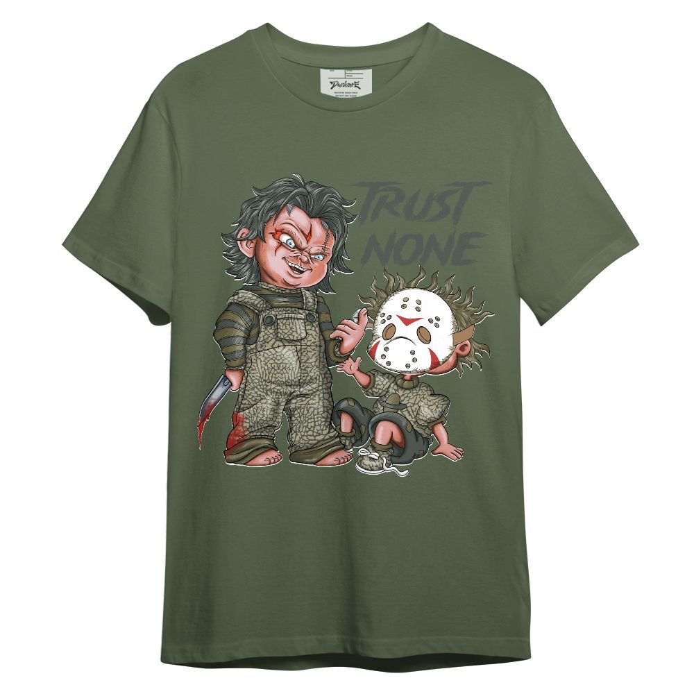 Shirt To Match Retro Family Affair 3s - Trust No One Scary Graphic