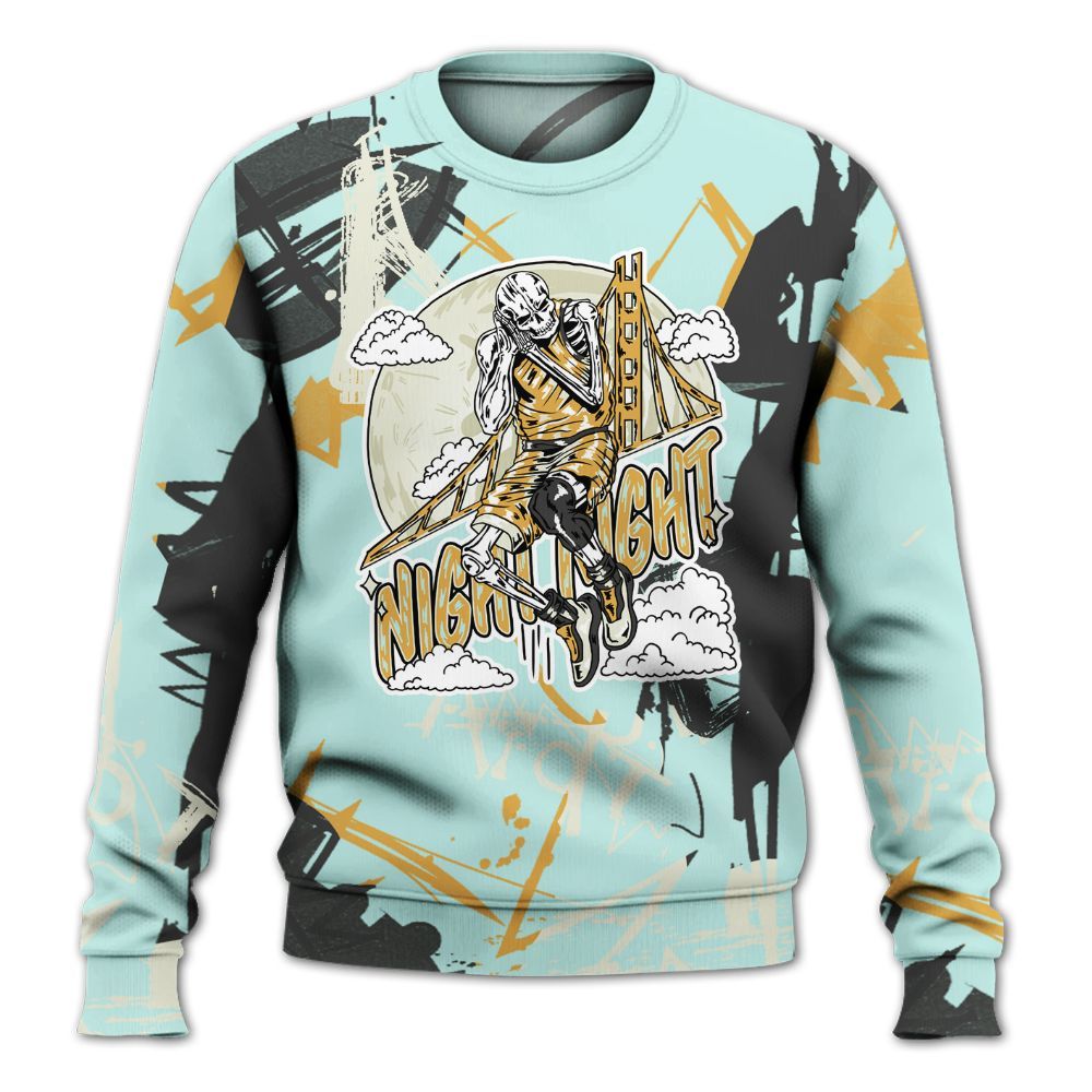 Sweatshirt To Match Pure Platinum 4s - Seeya Skeleton Messyz All Over Print