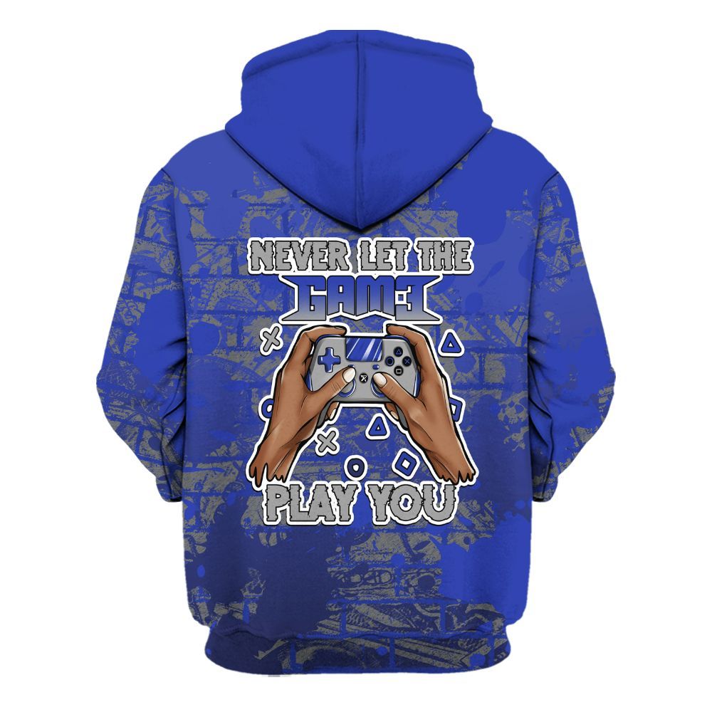 Hoodie To Match Air Max Plus Black Racer Blue - PlayGame Human Brick All Over Print