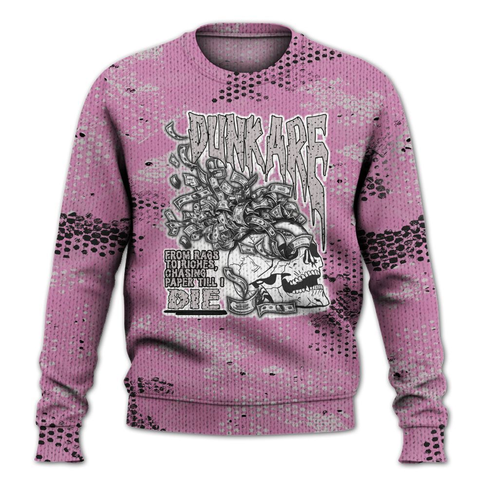 Knitted Sweater To Match Neutral Grey Black White Orchid 4s - From Rags To Riches