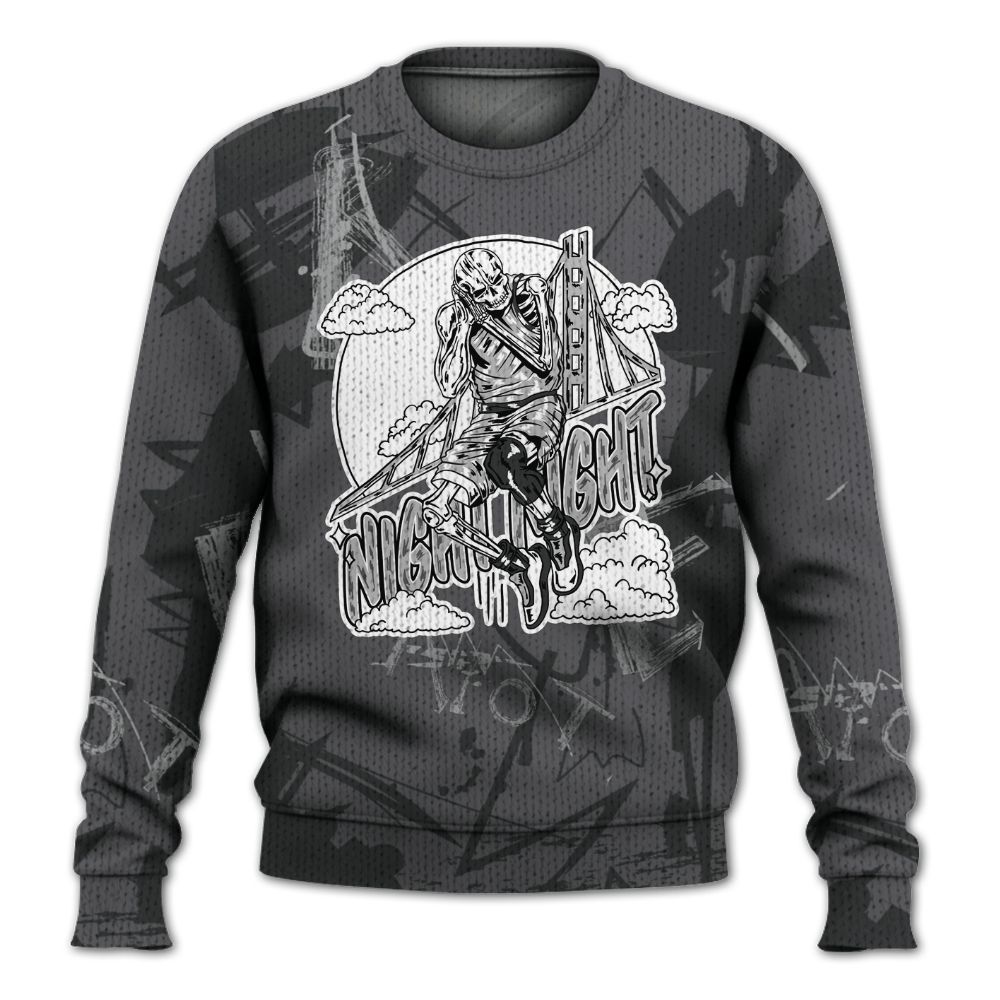 Knitted Sweater To Match White Thunder 4s - Seeya Skeleton Messyz