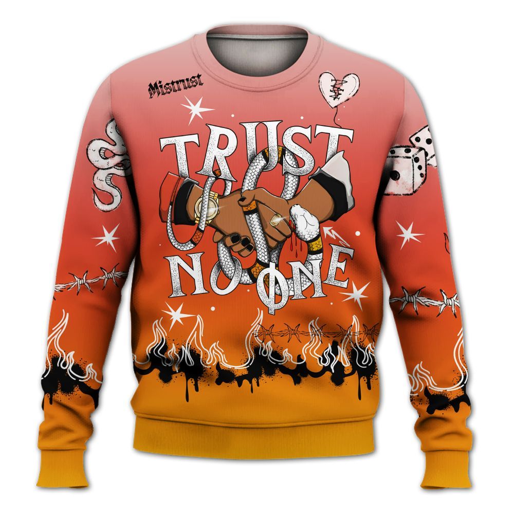 Sweatshirt To Match Dunk High Candy Corn - Trust No One Snake-Bite Doodle Crayon All Over Print