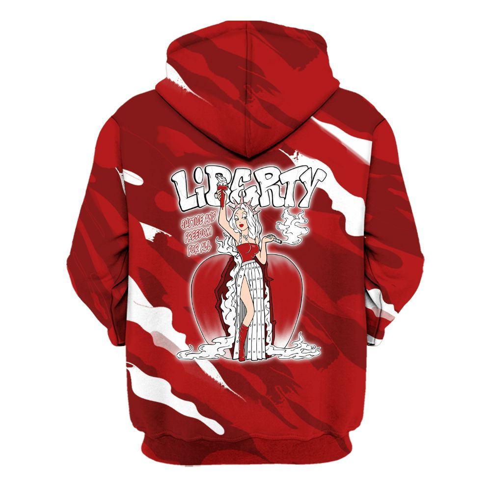 Hoodie To Match Red Taxi 12s - Midwest Cartoon Colored All Over Print