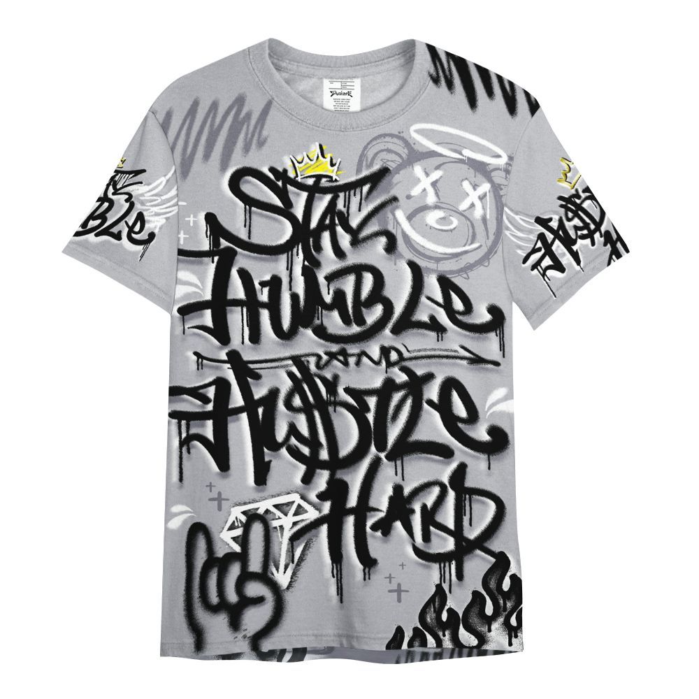 Shirt To Match Low Cement Grey 11s - Humble Drip Streetwear Graffity All Over Print