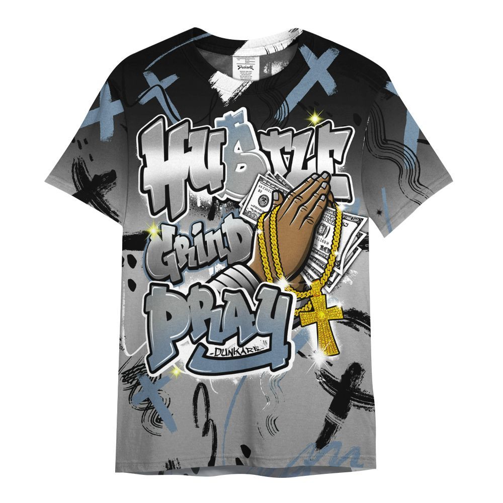 Shirt To Match Black Chrome 6s - Money Hustle Grind Pray All Over Print