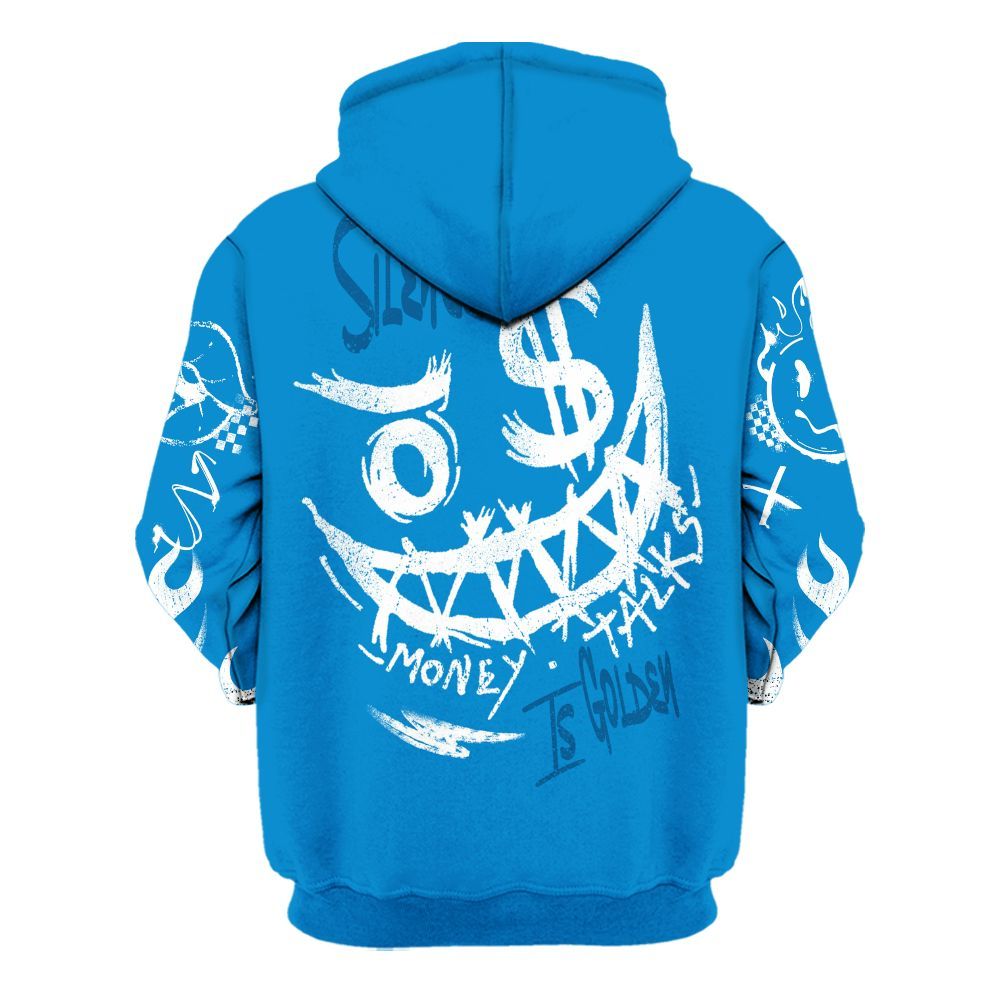Hoodie To Match Industrial Blue 4s - Mouth Burning Street Style All Over Print