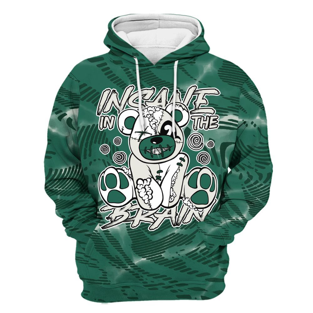 Hoodie To Match Oxidized Green 4s - Insanes Bear Fume All Over Print