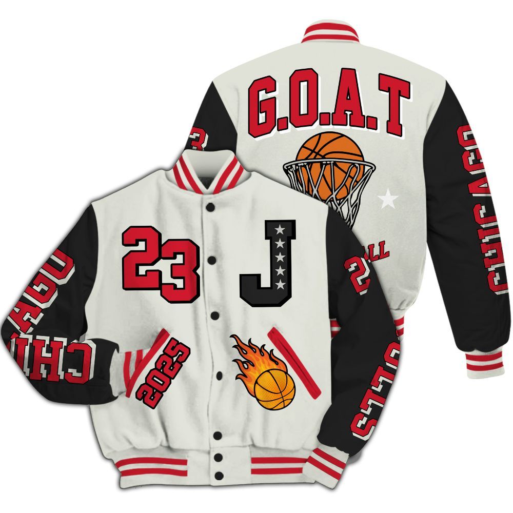 Varsity Jacket To Match Flight Club 4s - Chicago 23 Basketball All Over Print