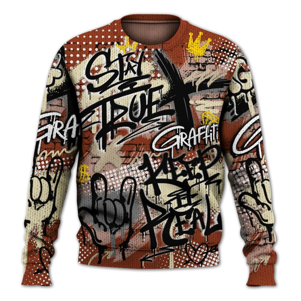 Knitted Sweater To Match Retro Eastside Golf 12s - True It Real Graffiti Streetwear