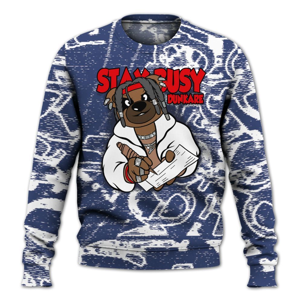 Sweatshirt To Match Midnight Navy 13s - Maintain Activity Bear Avant-Garde All Over Print