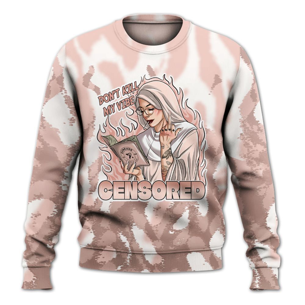 Sweatshirt To Match Low Legend Pink 11s - Censoredz Burn All Over Print
