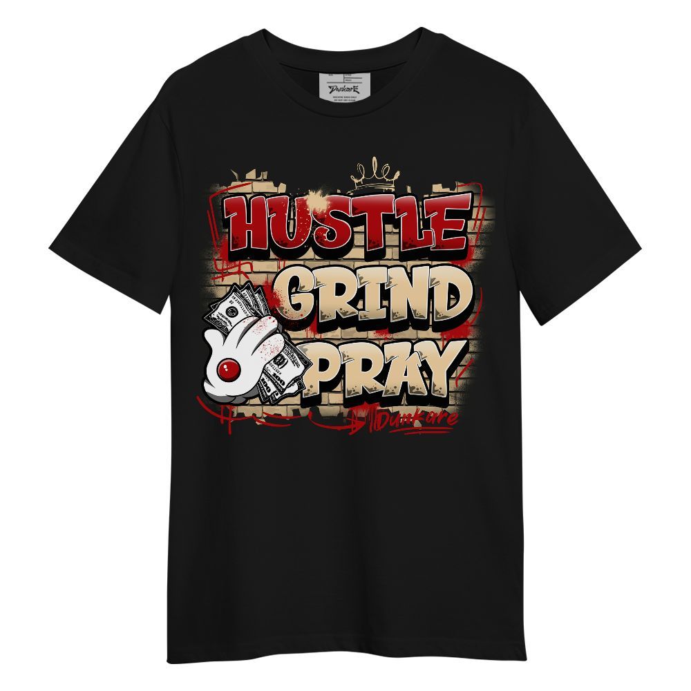 Shirt To Match Dunk Low Strawberry Waffle - Graphic Hustle Grind Pray Unisex Shirt