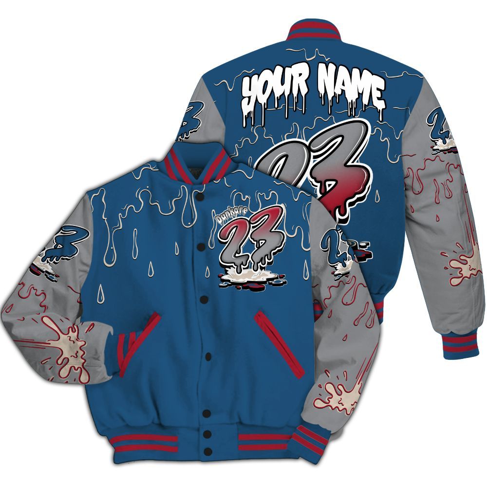 Varsity Jacket To Match Rare Air 3s Shirt, Custom Name 23 Drip Sludges All Over Print