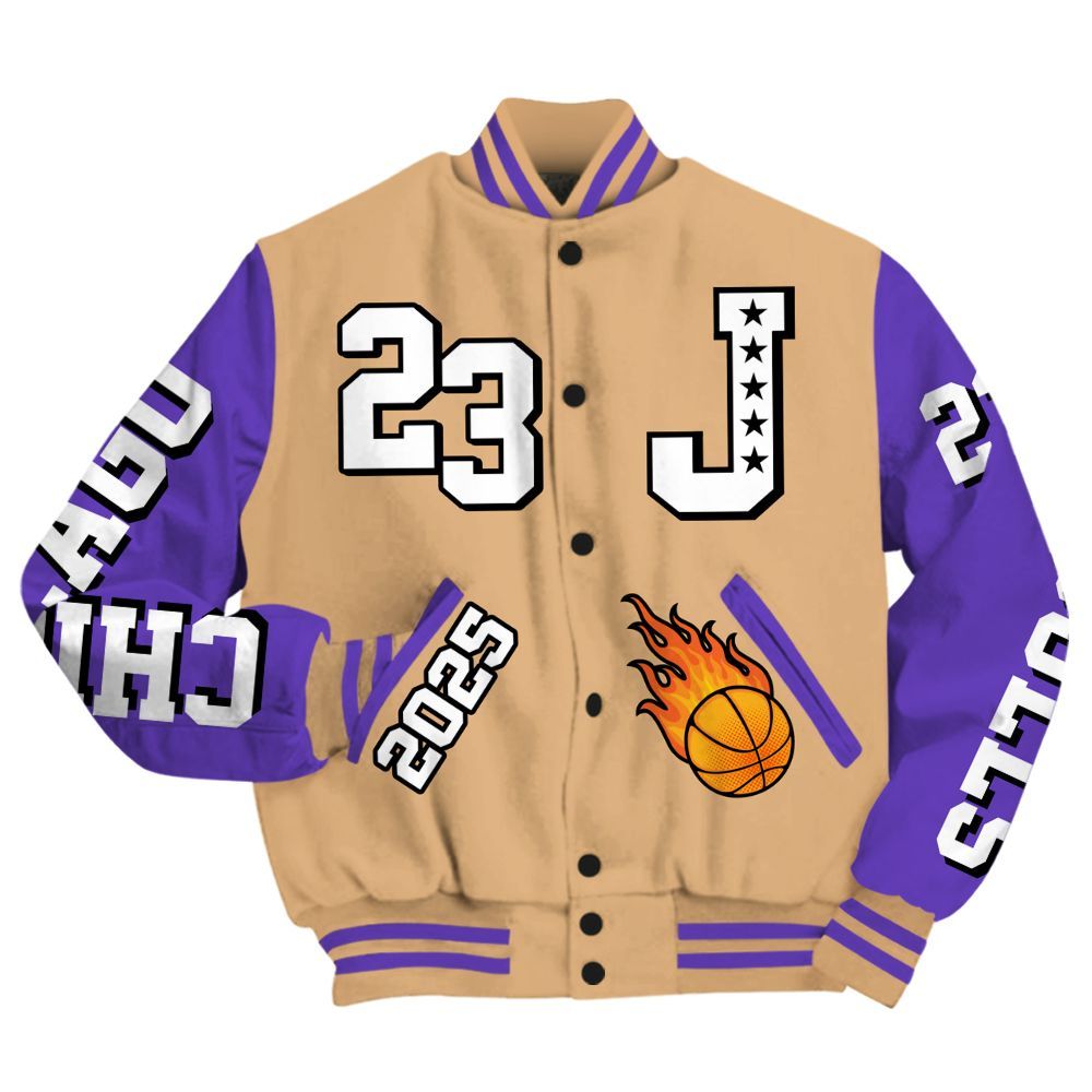 Varsity Jacket To Match SE Afrobeats 7s - Chicago 23 Basketball All Over Print