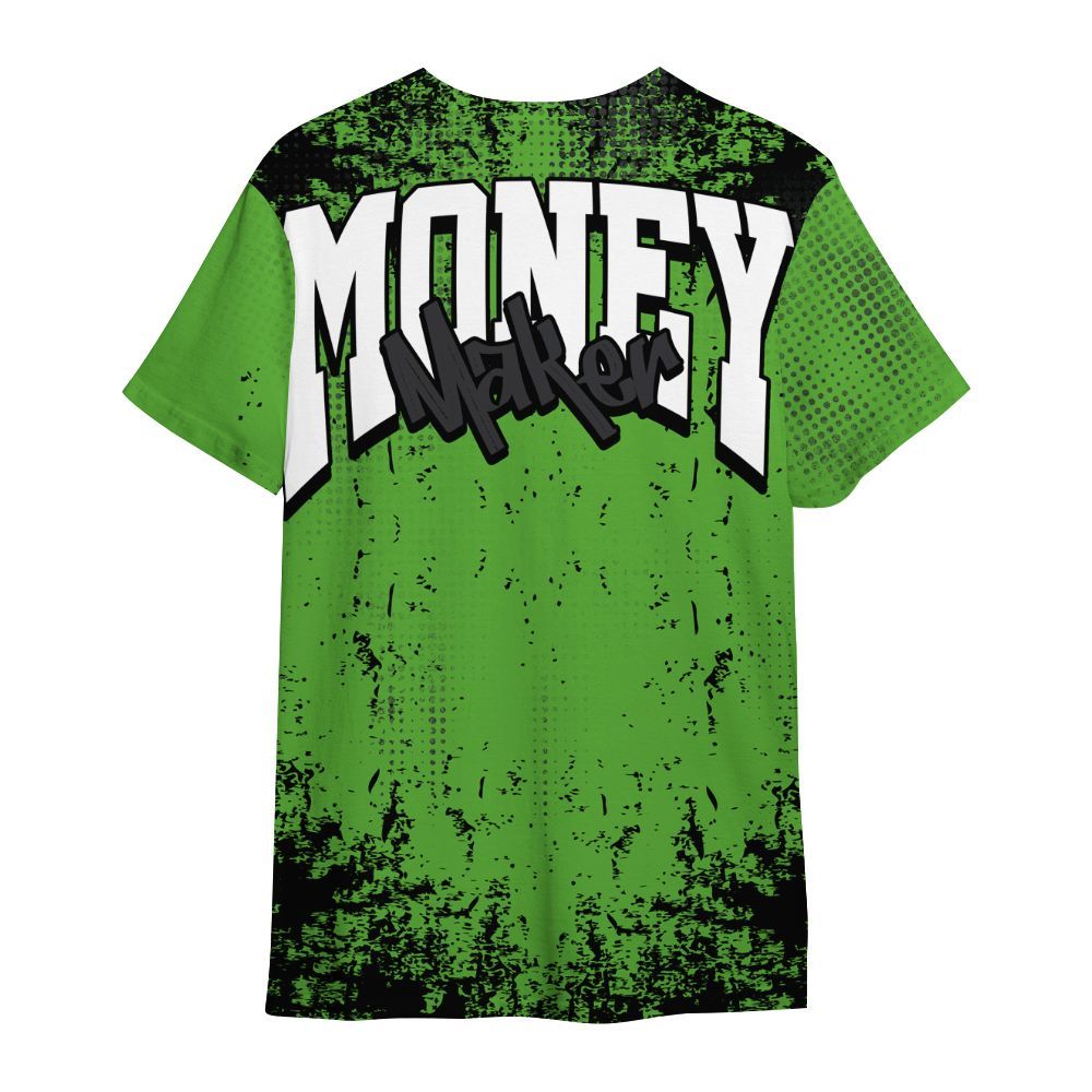 Shirt To Match Retro Green Bean 5s - Move In Silence Money Street Retro All Over Print