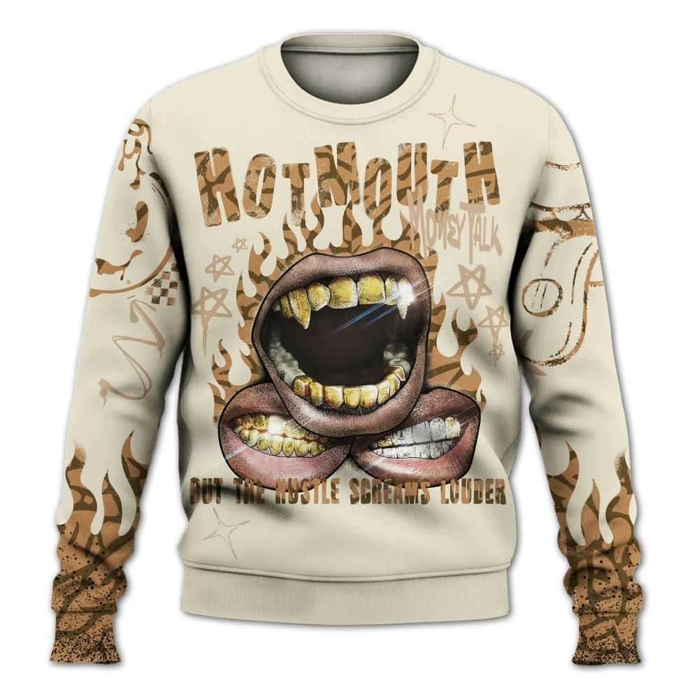 Sweatshirt To Match Orewood Brown 3s - Mouth Burning Street Style All Over Print