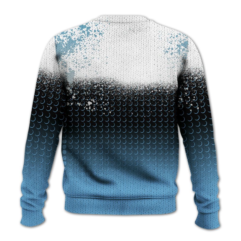 Knitted Sweater To Match SB Dunk Low University Blue - Halftone Time Is Money