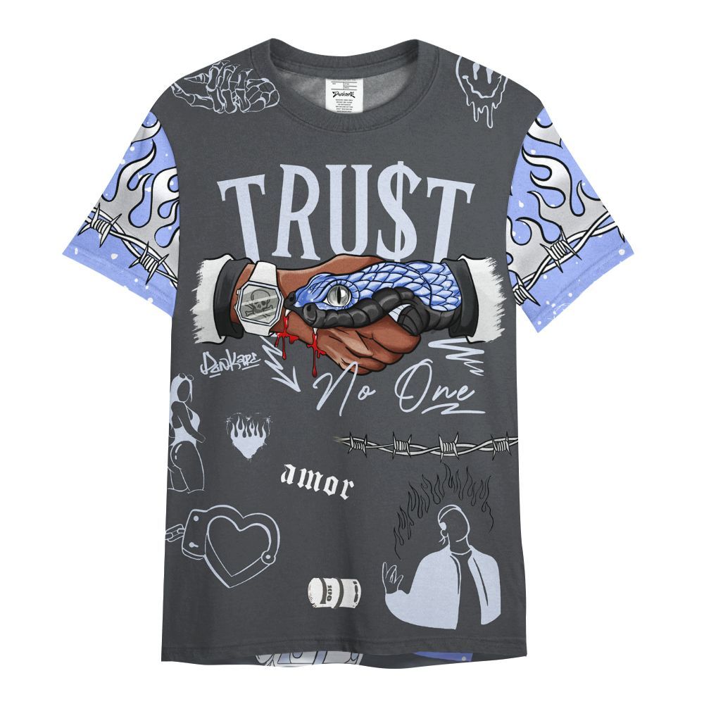 Shirt To Match Retro Awake Racer Blue - Snake Trust No One All Over Print