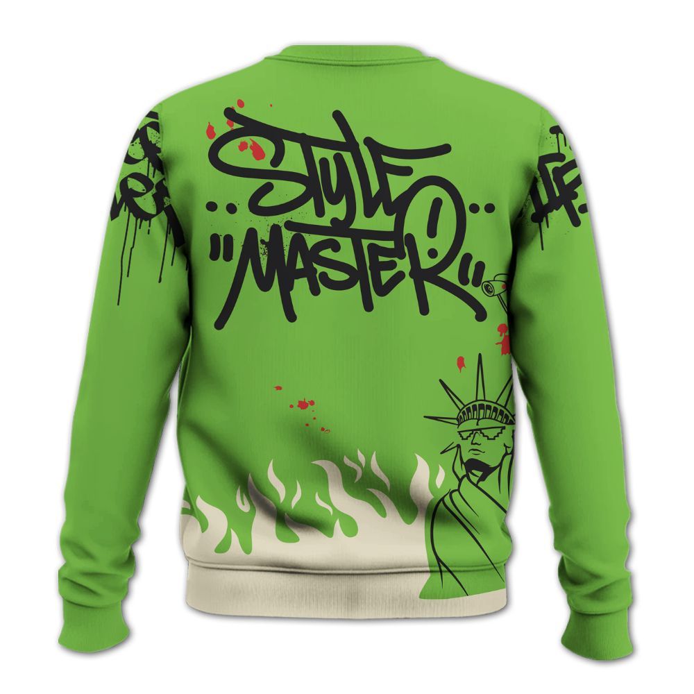 Sweatshirt To Match Air Max Waffle SP Action Green - Graphic Fck Around Find Out All Over Print