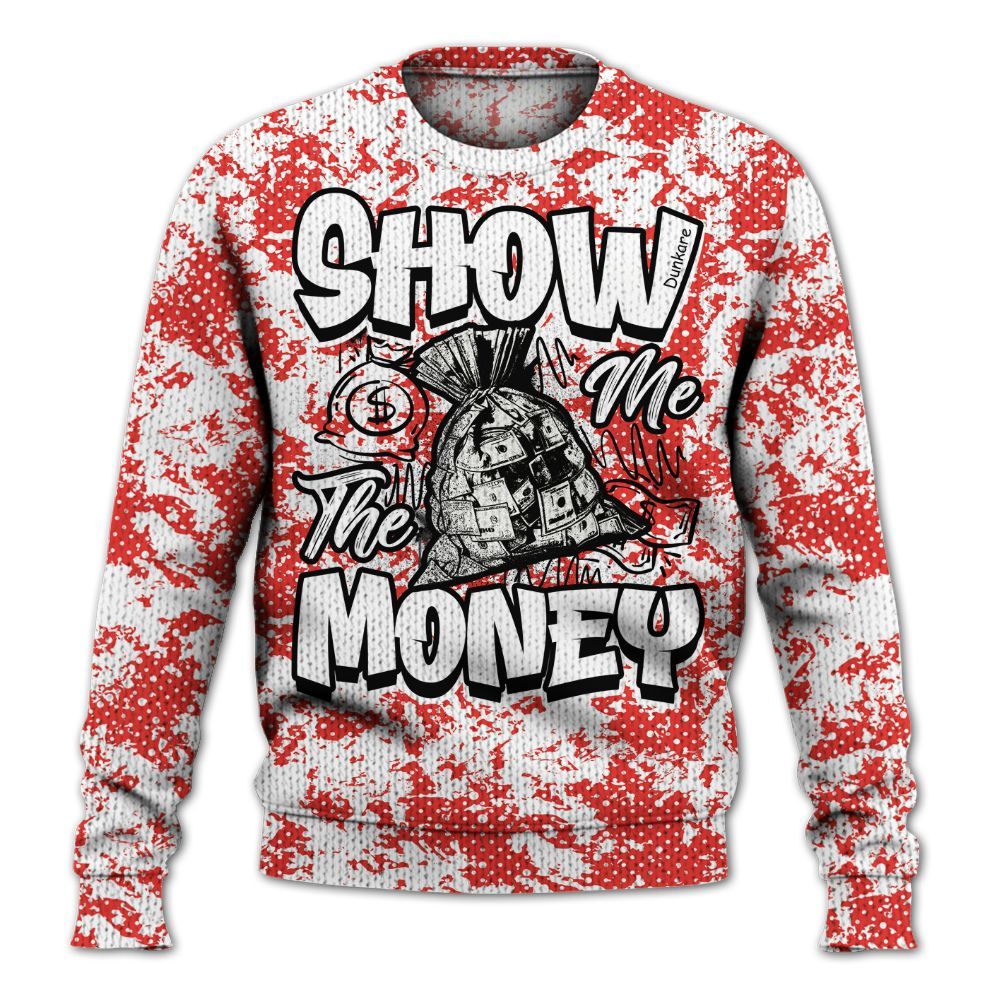 Knitted Sweater To Match Vomero 5 Bright Crimson - Show Me The Money Retro